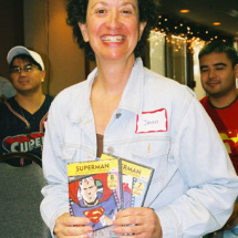 Jean Simon wins a Fleischer Superman cartoon 2-pack in the Superman drawing.