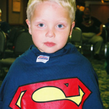 James Winfield and his brand new Superman T-shirt.