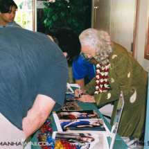 Noel Neill signs autographs for her fans.